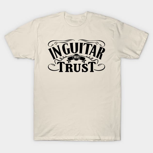 Guitarist Slogan In Black Print T-Shirt by sarahwolffie